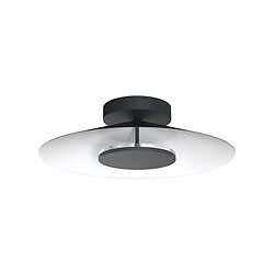 Inspired Plafonnier 55cm Rond, LED 24W, 3000K, 1680lm, Blanc/Noir, 3 ans de Garantie