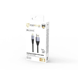 Avis Tiger Câble Lightning USB 2.4A - 1,2m Gris