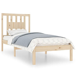 vidaXL Cadre de lit sans matelas bois massif 90x200 cm