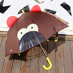 mignon animal de bande dessinée enfants parapluie automatique coupe-vent singe portable