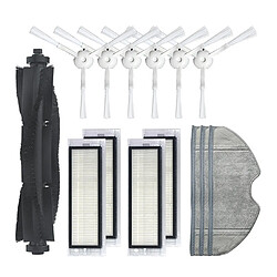 1pcs Brosse à rouleaux+3paires de brosses latérales+2paires de filtres+3pcs chiffons pour 360 S5 S7 Aspirateur