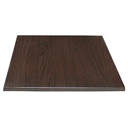 Plateau de table carré marron foncé 60 cm - Bolero