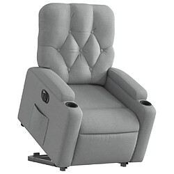 Avis vidaXL Fauteuil inclinable électrique gris clair tissu