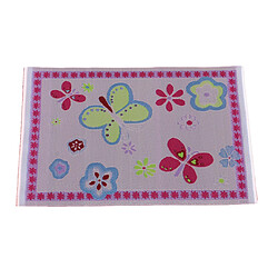 1/12 poupée miniature maison tapis fleur imprimé tapis tapis de broderie