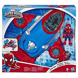 Hasbro Figurine Spiderman 12 cm et son Jet Quartier - Marvel Super Hero Adventures