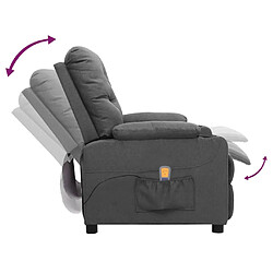 Acheter vidaXL Fauteuil de massage Gris clair Tissu