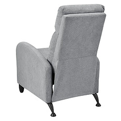 Acheter Helloshop26 Fauteuil relaxant avec dossier inclinable et repose-pieds housse textile gris clair 03_0005213