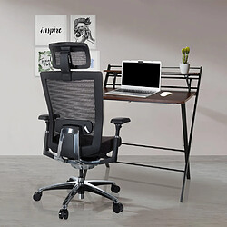 Chaise de bureau NOVA PRO I ALU tissu noir hjh OFFICE pas cher