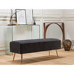 Beliani Banc PATERSON Noir Velours