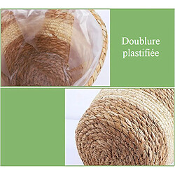 Acheter PANIER SEAGRASS PANIER RANGEMENT CACHE POTS EN ALGUE MARINE ET JUTE H28CM/H32CM+Natural Living