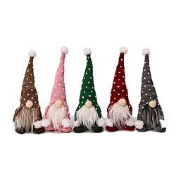 C289 5 pcs Noël forestier Barbe blanche Poupée sans visage Christmas de Noël Nordic Forester Tricoté Chapeau Poupée Assis Doll