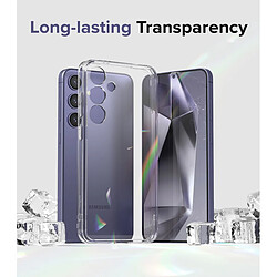 Htdmobiles Coque pour Samsung Galaxy S24 5G - housse etui silicone gel fine + film ecran - TRANSPARENT TPU