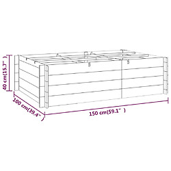 Acheter vidaXL Lit surélevé 150x100x40 cm Bois imprégné