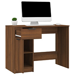 Maison Chic Bureau,Table de travail,bureau de travail pour chambre Chêne marron 100x50x75 cm Bois d'ingénierie -GKD63174 pas cher