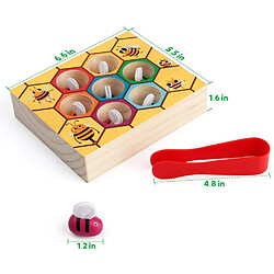 Acheter Universal Belles motricités pour les tout-petits Jouets Clips Ruche des abeilles Jeux de concours Couleurs en bois Puzzle de tri Pré-apprentissage | Outils d'apiculture