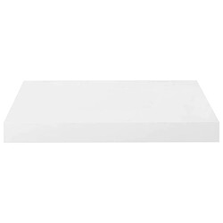 Maison Chic Lot de 2 Étagère murale flottante,Etagère de rangement Blanc brillant 40x23x3,8 cm MDF -MN42563 pas cher