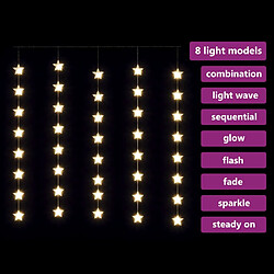 Acheter vidaXL Guirlande lumineuse à étoiles LED 200LED Blanc chaud 8fonctions