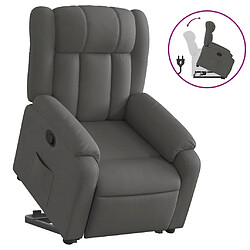 vidaXL Fauteuil inclinable Gris foncé Tissu