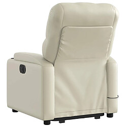 Acheter vidaXL Fauteuil inclinable de massage électrique crème similicuir