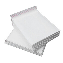 Enveloppes rembourrées pour bulles de 50 pièces, enveloppes autocollantes autocollantes blanches 12x18cm