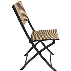 Avis The Home Deco Factory Chaise de jardin pliable assise et dossier tressé.