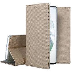 Htdmobiles Housse pour Samsung Galaxy S23 Ultra 5G - etui coque pochette portefeuille + film ecran - OR MAGNET