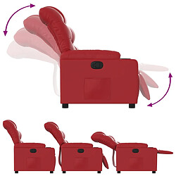 Avis vidaXL Fauteuil inclinable Rouge Similicuir