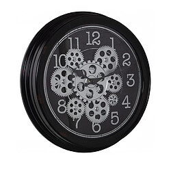 Avis Horloge Murale Alexandra House Living Noir Acrylique Plastique 36 x 7 x 36 cm Argenté