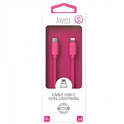 Jaym Câble USB-C vers Lightning 3A - 1,5 mètres - Collection POP - Rose pas cher