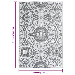 vidaXL Tapis d'extérieur Gris clair 190x290 cm PP pas cher