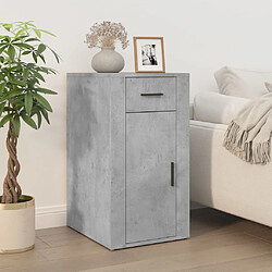 Avis vidaXL Bureau avec armoire gris béton bois d'ingénierie