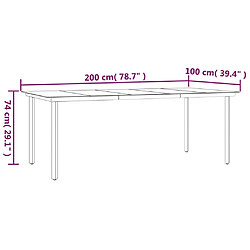 vidaXL Ensemble à manger de jardin 9 pcs noir résine tressée et acier pas cher