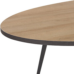 Beliani Table de salle à manger ovale effet bois foncé 180 x 90 cm OTTAWA pas cher