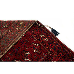 Vidal Tapis de laine 161x105 rouge Afghan pas cher