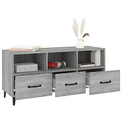 Avis vidaXL Meuble TV Sonoma gris 102x35x50 cm Bois d'ingénierie