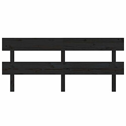 Avis Maison Chic Tête de lit scandinave,Meuble de chambre Noir 204x3x81 cm Bois massif de pin -MN52600