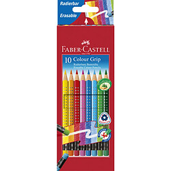 FABER-CASTELL Crayons de couleur gommable avec grip, étui ()