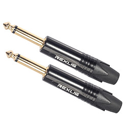 Avis Prise jack stéréo 6,35 mm pour soudure audio bricolage pour microphone guitare noir