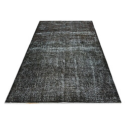 Avis Vidal Tapis de laine 249x130 noir Ultra Vintage