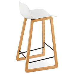 Alterego Tabouret snack mi-hauteur 'MAKI MINI' blanc style scandinave pas cher