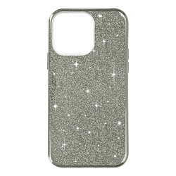 Avizar Coque pour Apple iPhone 14 Pro Paillette Amovible Silicone Semi-rigide argent