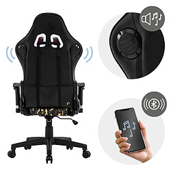 ML DESIGN MODERN LIVING LED Gaming Chair Chaise de bureau Chaise pivotante Réglable Bluetoothboxes pas cher