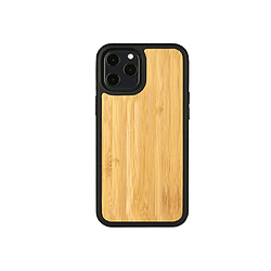 Étui de téléphone mobile en bois de bambou carbonisé avec protection de lentille anti-explosion complète-iphone12 5 4