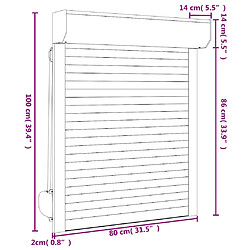 vidaXL Volet roulant aluminium 80x100 cm anthracite pas cher