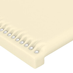 Avis vidaXL Têtes de lit 2 pcs Crème 80x5x78/88 cm Similicuir