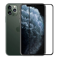 Wewoo Film de verre trempé Pour iPhone 11 Pro Max 2 en 1 Colle complète 0.26mm Protection de couverture totale 9H 2.5D + 0.2mm 9H 2.15D Bord rond Objectif de caméra arrière