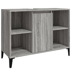 vidaXL Meuble d'évier sonoma gris 80x33x60 cm bois d'ingénierie