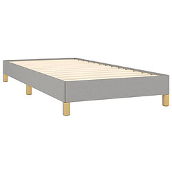 Avis vidaXL Cadre de lit sans matelas gris clair 90x200 cm tissu