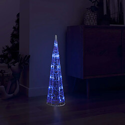 vidaXL Cône lumineux décoratif pyramide à LED Acrylique Bleu 60 cm