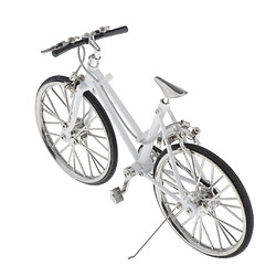 Acheter 1:10 Alliage Modèle De Vélo Moulé Sous Pression Jouets Décor à La Maison Ornements Blanc